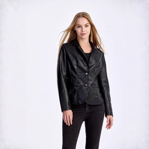 Slim-Fit Lightweight PU Leather Moto Jacket - MRC WEAR 