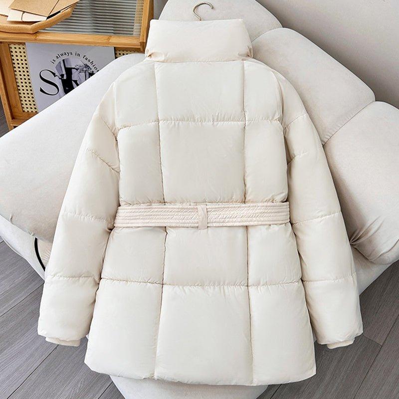 Warm Lapel Plaid Coat - MRC STOREJacketsMRC STOREPlaid Lapel Coat with Belt – Thick Casual Jacket for Fall and Winter - MRC STOREMRC STORECJJK216103206FUWhiteL