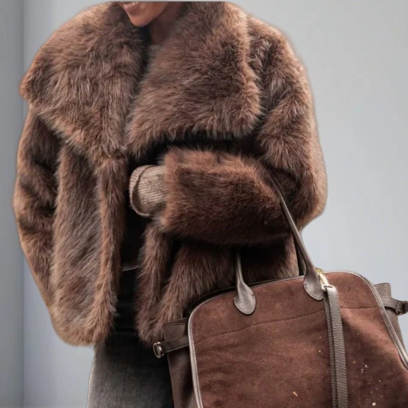 Faux Fur Collar Long Sleeve Winter Coat - MRC STOREJacketsMRC STOREFaux Fur Collar Long Sleeve Winter Coat MRC STORE  120.00MRC STORECJYD262134116PKBrownL