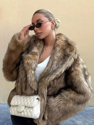 Faux Fur Collar Long Sleeve Winter Coat - MRC STOREJacketsMRC STOREFaux Fur Collar Long Sleeve Winter Coat MRC STORE  120.00MRC STORECJYD262134104DWGrass ColorL