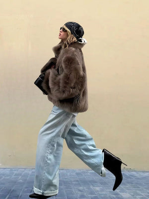 Faux Fur Collar Long Sleeve Winter Coat - MRC STOREJacketsMRC STOREFaux Fur Collar Long Sleeve Winter Coat MRC STORE MRC STORECJYD262134122VEWine RedL