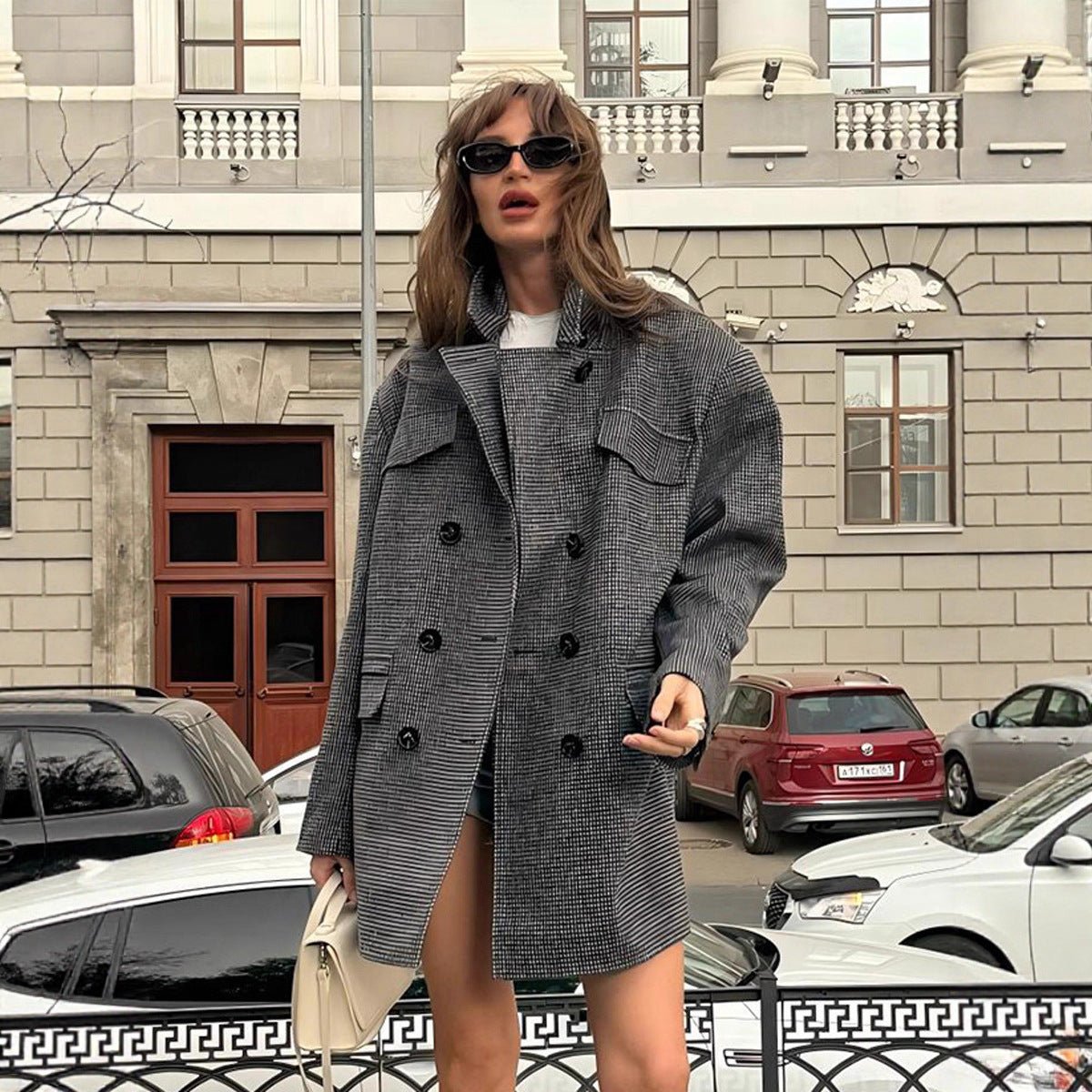 Mid - Length Double - Breasted British - Style Wool Coat - MRC STOREJacketsMRC STOREMid - Length Double - Breasted British - Style Wool Coat MRC STORE  72.00MRC STORECJQB255465703CXGrayL