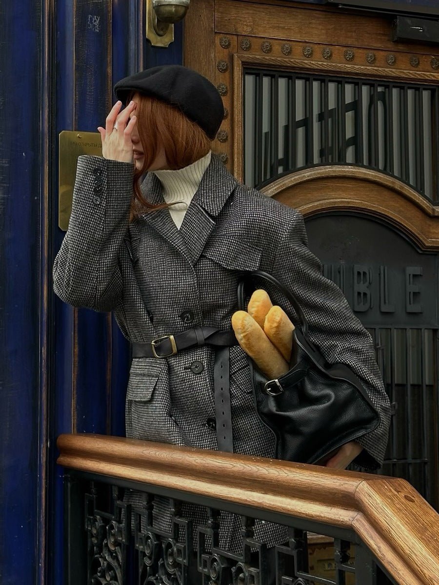 Mid - Length Double - Breasted British - Style Wool Coat - MRC STOREJacketsMRC STOREMid - Length Double - Breasted British - Style Wool Coat MRC STORE MRC STORECJQB255465706FUKhakiL