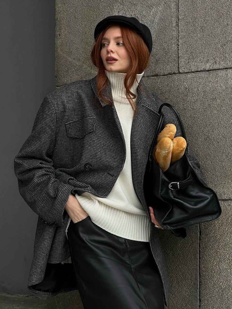 Mid - Length Double - Breasted British - Style Wool Coat - MRC STOREJacketsMRC STOREMid - Length Double - Breasted British - Style Wool Coat MRC STORE MRC STORECJQB255465706FUKhakiL