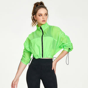 Nylon Zip-Up Stand Collar Sun-Protective Jacket - MRC WEAR 