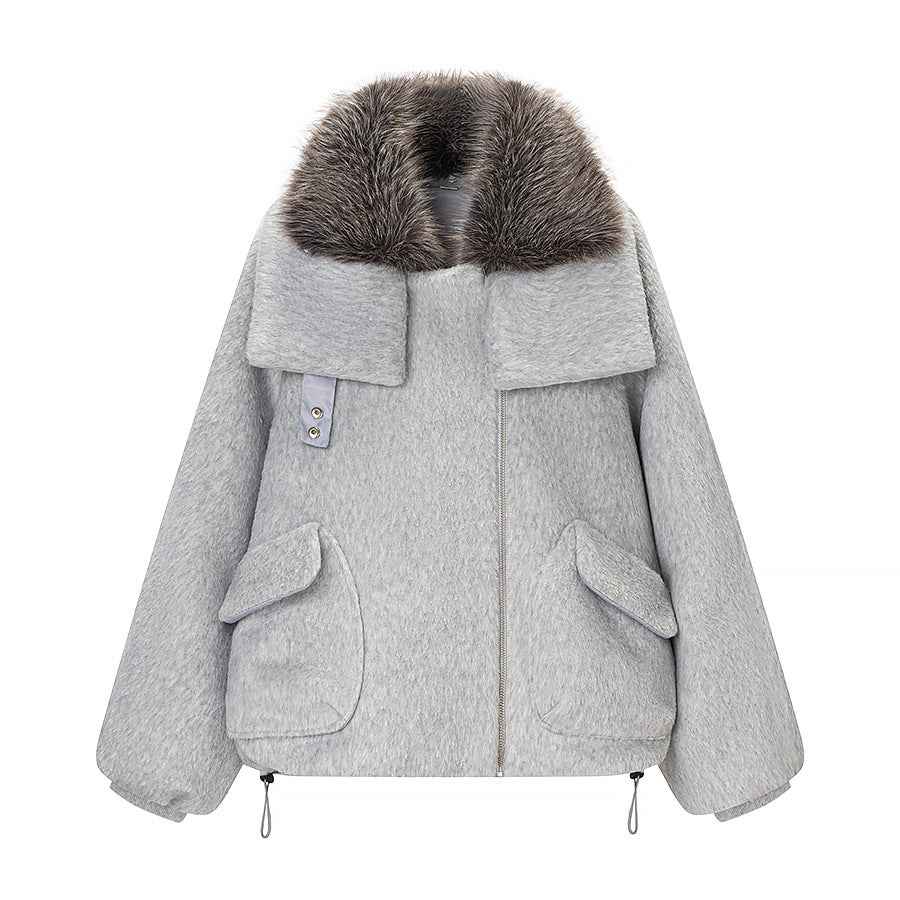 Fashionable Casual Pocket Decoration Woolen Coat - MRC WEAR 