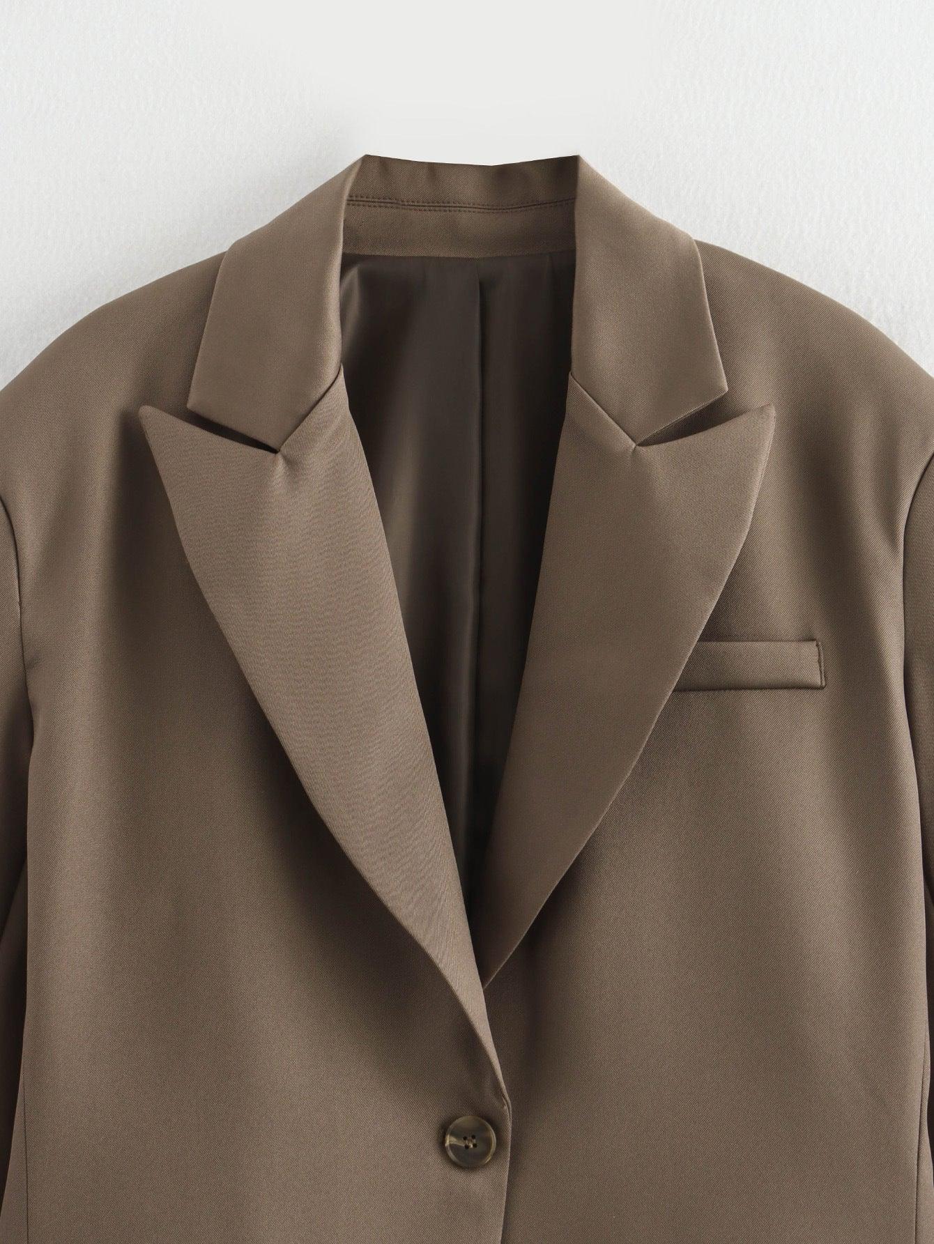 Olive Green Fashion Blazer - MRC STOREJacketsMRC STOREEuropean and American Women's Fashion Blazer – Olive Green Solid Color Commuting Style - MRC STOREMRC STORECJYD227948103CXOlive GreenL