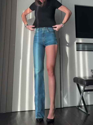 Fashion Single - shoulder Shorts Irregular Jeans - MRC STOREjeansMRC STOREFashion Single - shoulder Shorts Irregular JeansMRC STORECJNZ233437504DWBlueL