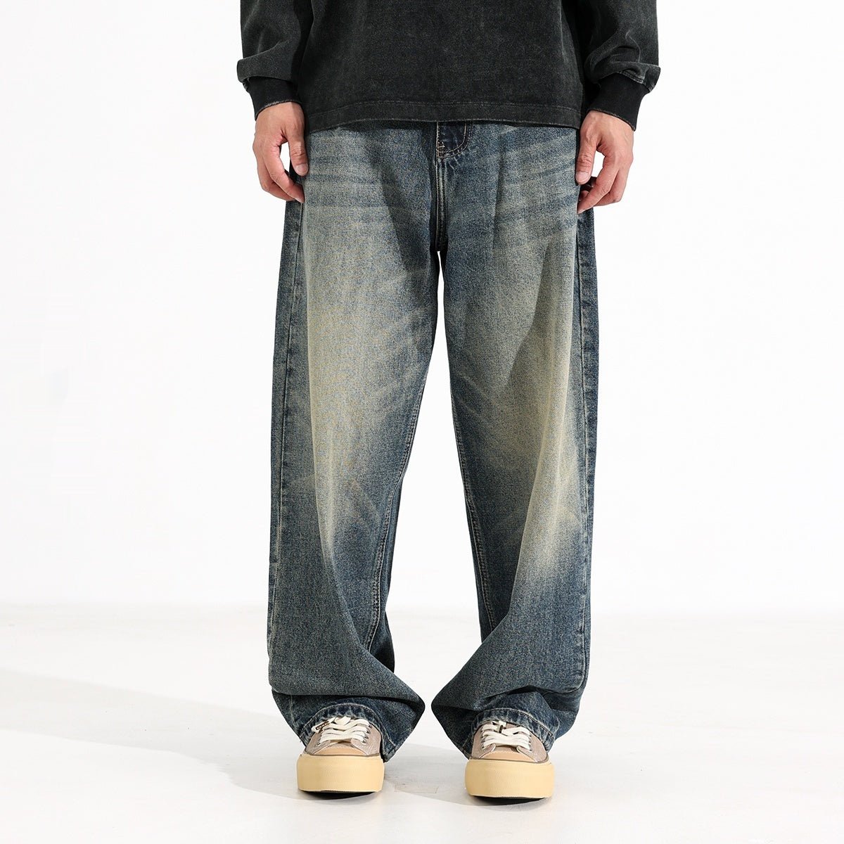 Vintage Denim Style Wide Leg Jeans - MRC STOREjeansMRC STOREAmerican Retro Hanging Loose Wide Leg Jeans for Men – Vintage Denim Style My Store  118.68MRC STORECJNZ245828910JQRetro Blue with Velvet28
