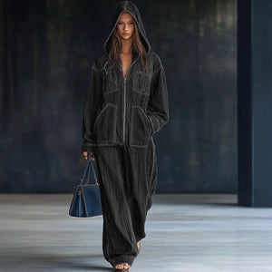 Hooded Denim Jumpsuit - MRC STOREsetMRC STOREHooded Denim Jumpsuit MRC STORE  80.00MRC STORECJYD254819409IR2XLBlack