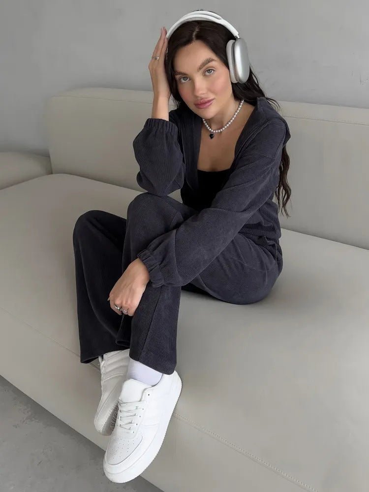 Cardigan Sweater - Hooded Elastic Fit - MRC STOREsetMRC STOREWomen’s Cardigan Sweater - Hooded Elastic Fit My Store MRC STORECJLS242905211KPGrayL