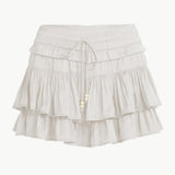 High-Waisted Drawstring Liner Mini Skirt - MRC WEAR 