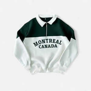 Montreal Canada Collar Sweater - MRC STOREsweaterMRC STORESweatshirt with 'Montreal Canada' text on a white backgroundMRC STORECJWY256499705EV153 NSLLWY33 Style2XL