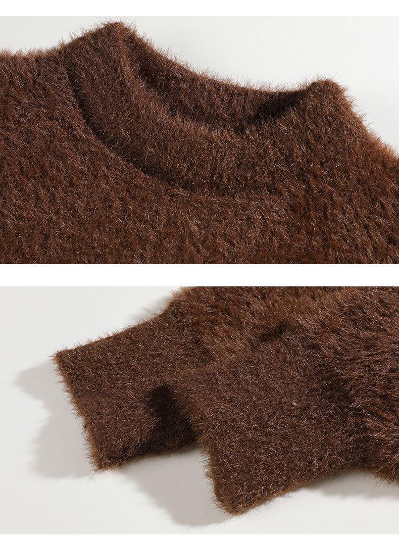 Autumn Solid Color Faux Mink Knit Sweater - MRC STOREsweaterMRC STOREAutumn Solid Color Faux Mink Knit Sweater MRC STORE MRC STORECJYD259345405EVB094 Black3XL