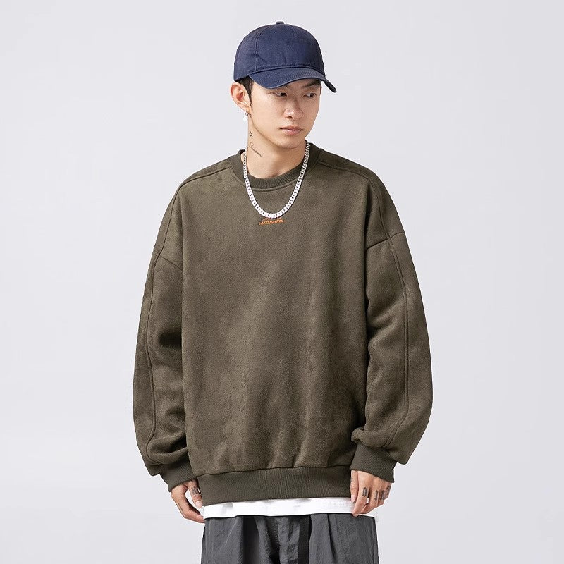 Print Casual Long-Sleeve Crewneck Sweater - MRC WEAR 