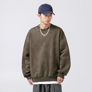 Print Casual Long-Sleeve Crewneck Sweater - MRC WEAR 