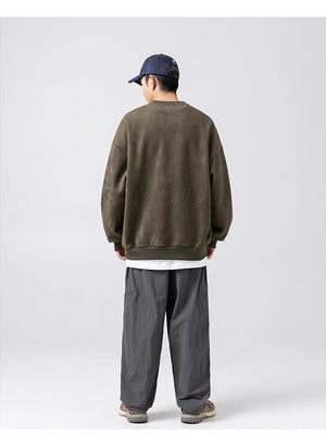Print Casual Long-Sleeve Crewneck Sweater - MRC WEAR 