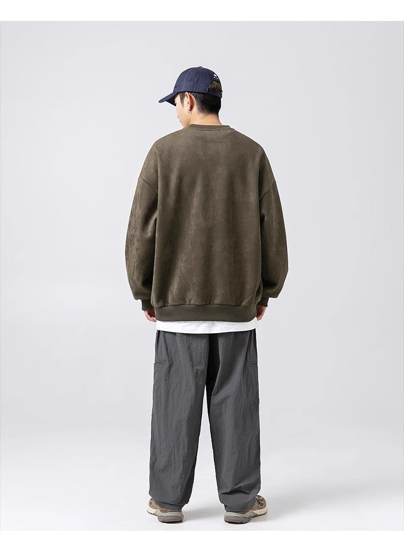 Print Casual Long-Sleeve Crewneck Sweater - MRC WEAR 