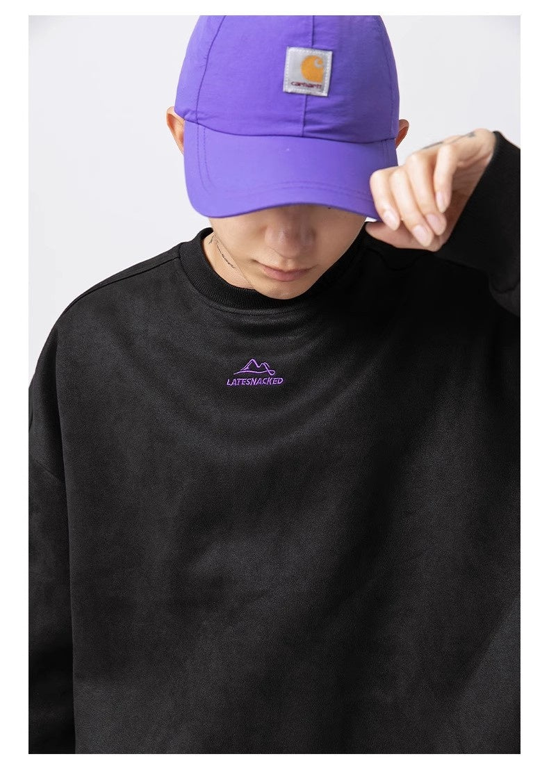 Print Casual Long-Sleeve Crewneck Sweater - MRC WEAR 
