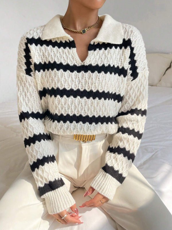 Classic Striped Loose Casual Sweater - MRC STOREsweaterMRC STOREClassic Striped Loose Casual Sweater MRC STORE  40.00MRC STORECJMY255141103CXBlackL