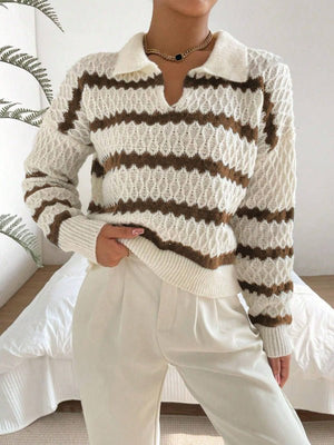 Classic Striped Loose Casual Sweater - MRC STOREsweaterMRC STOREClassic Striped Loose Casual Sweater MRC STORE  40.00MRC STORECJMY255141107GTKhakiL