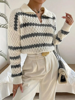 Classic Striped Loose Casual Sweater - MRC STOREsweaterMRC STOREClassic Striped Loose Casual Sweater MRC STORE MRC STORECJMY255141115OLNavy BlueL