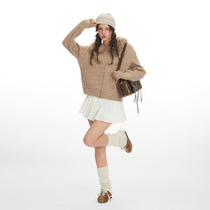 Slim-Fit Solid Color Knit Sweater Cardigan - MRC WEAR 
