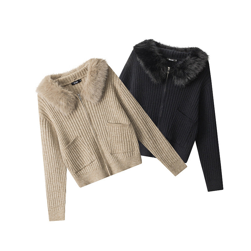 Slim-Fit Solid Color Knit Sweater Cardigan - MRC WEAR 