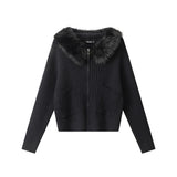 Slim-Fit Solid Color Knit Sweater Cardigan - MRC WEAR 