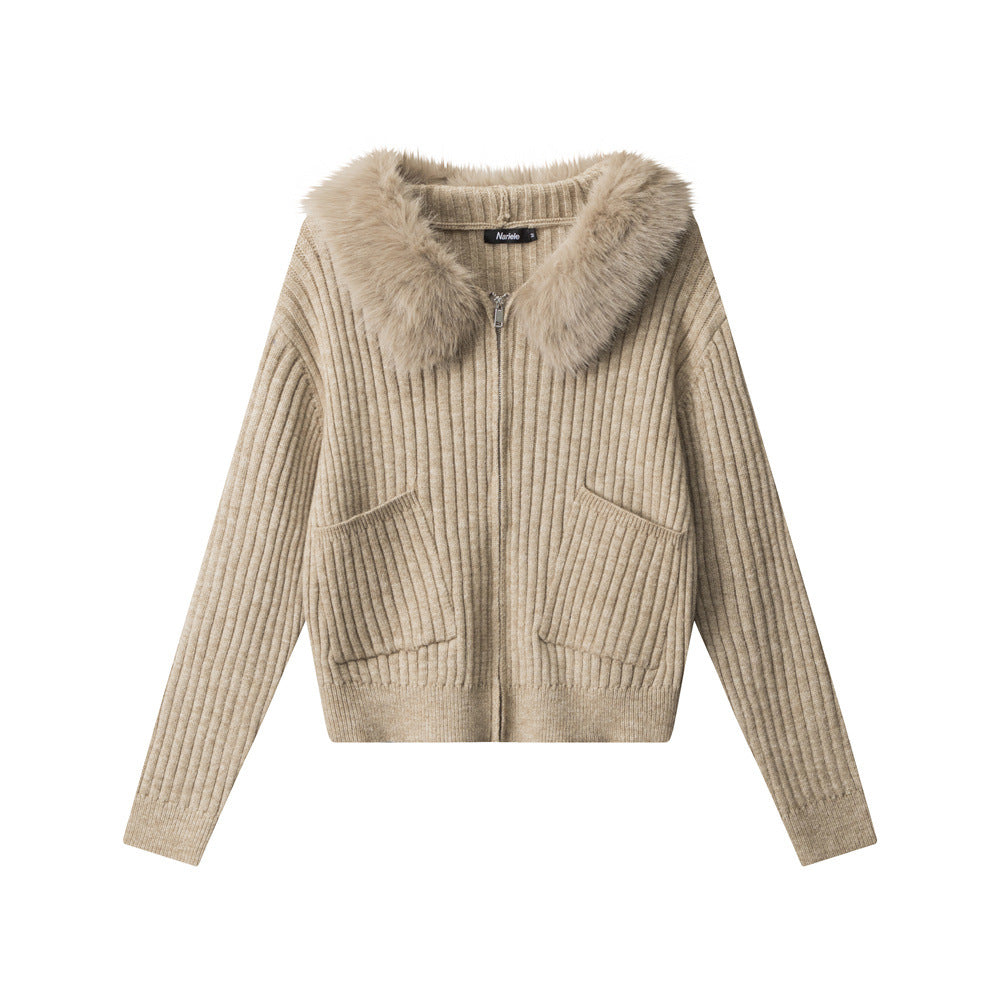 Slim-Fit Solid Color Knit Sweater Cardigan - MRC WEAR 