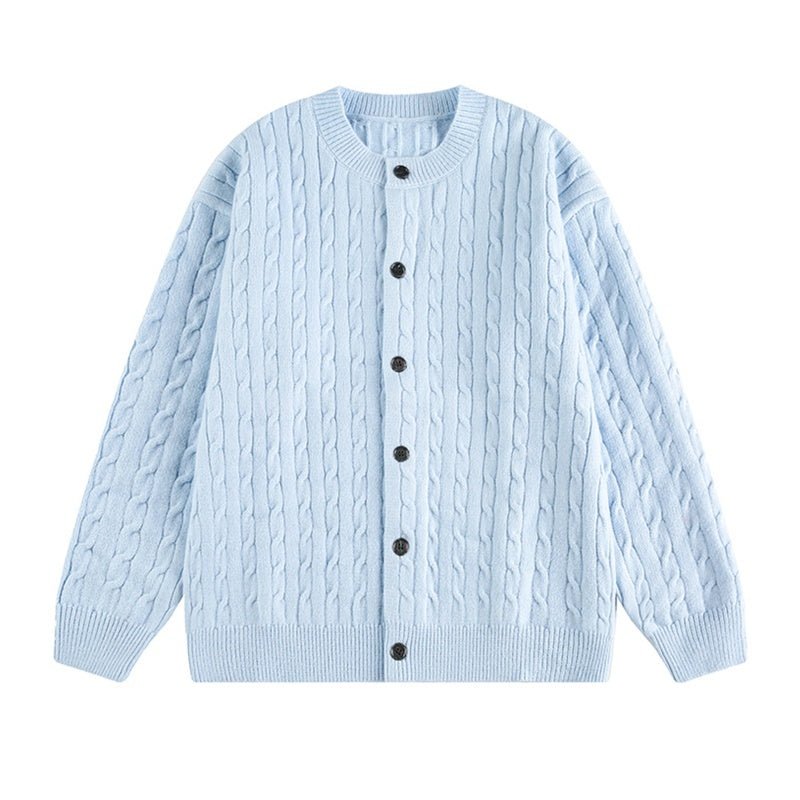 Unisex Twisted Solid Color Sweater Cardigan - MRC STORESweaters & HoodiesMRC STOREUnisex Twisted Solid Color Sweater Cardigan MRC STORE  82.99MRC STORECJWY259534420TGBlue2XL