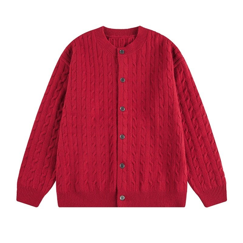 Unisex Twisted Solid Color Sweater Cardigan - MRC STORESweaters & HoodiesMRC STOREUnisex Twisted Solid Color Sweater Cardigan MRC STORE  82.99MRC STORECJWY259534423WDRed2XL