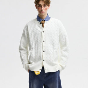 Unisex Twisted Solid Color Sweater Cardigan - MRC STORESweaters & HoodiesMRC STOREUnisex Twisted Solid Color Sweater Cardigan MRC STORE  82.99MRC STORECJWY259534405EVWhite2XL