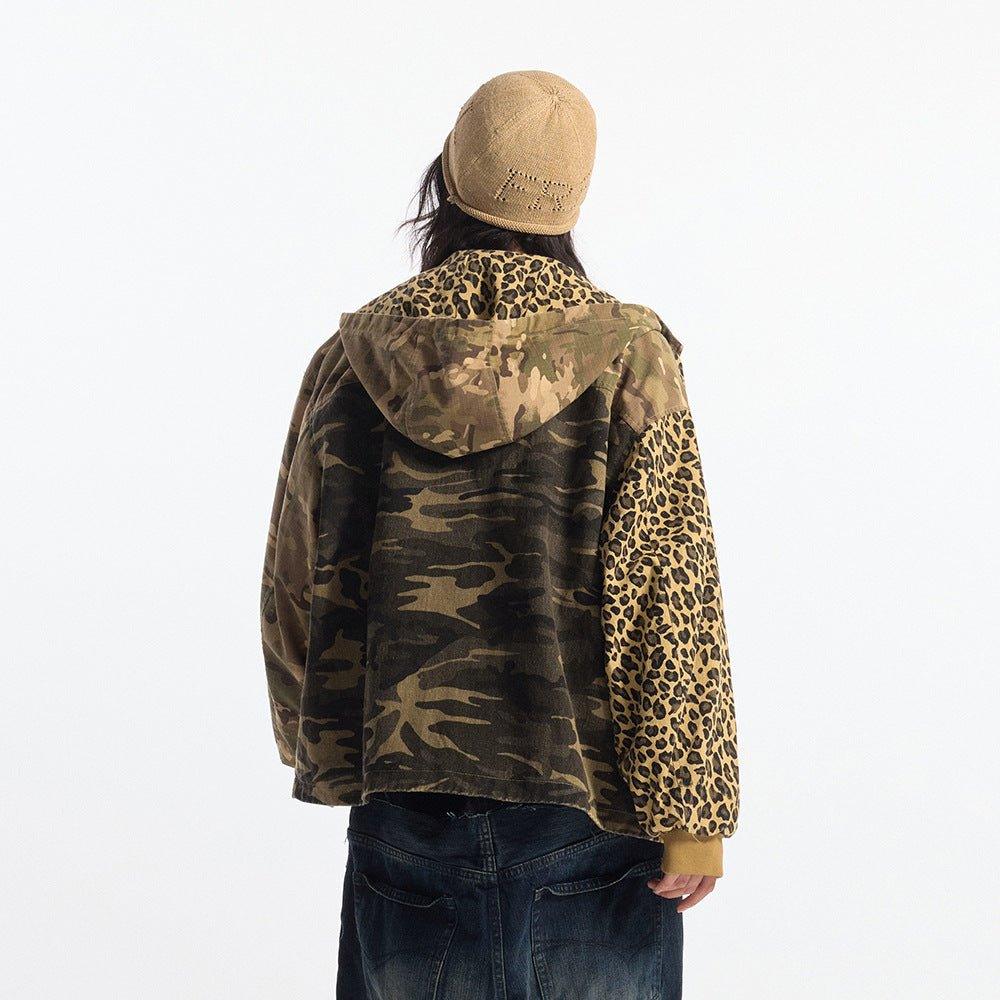 Camouflage Hooded Denim Jacket – Patchwork - MRC STORESweaters & HoodiesMRC STORECamouflage Hooded Denim Jacket - Stylish and Bold Contrast Patchwork - MRC STOREMRC STORECJXZ226525802BYKhakiL