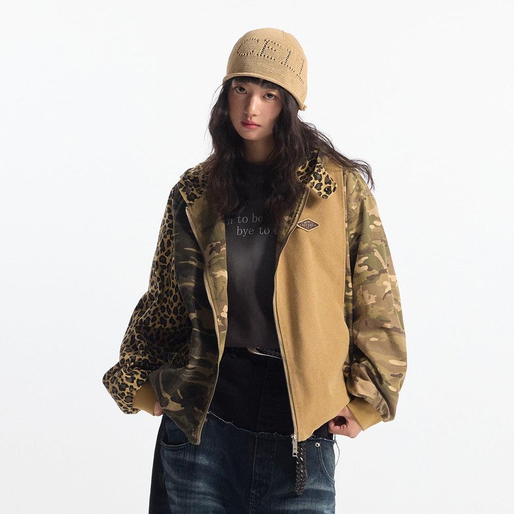 Camouflage Hooded Denim Jacket – Patchwork - MRC STORESweaters & HoodiesMRC STORECamouflage Hooded Denim Jacket - Stylish and Bold Contrast Patchwork - MRC STOREMRC STORECJXZ226525802BYKhakiL