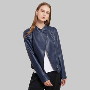 Slim Fit PU Leather Coat - MRC STORETopMRC STORESlim Fit PU Leather CoatMRC STORECJYD210764834HSBeigeE US