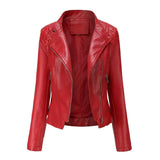 Slim Fit PU Leather Coat - MRC STORETopMRC STORESlim Fit PU Leather CoatMRC STORECJYD210764847UFRedE US