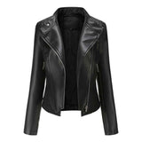 Slim Fit PU Leather Coat - MRC STORETopMRC STORESlim Fit PU Leather CoatMRC STORECJYD210764808HSBlackE US