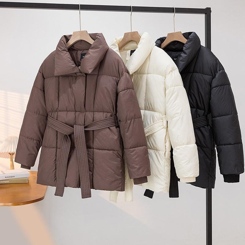 Mid - Length Down Jacket - MRC STORETopMRC STOREFashion Women's Down Jacket Mid Length - Loose Fit for European and American Style - MRC STOREMRC STORECJJK216229606FUBeigeL