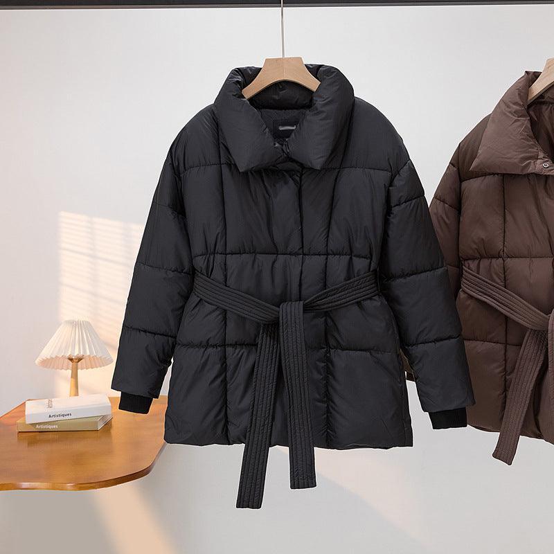 Mid - Length Down Jacket - MRC STORETopMRC STOREFashion Women's Down Jacket Mid Length - Loose Fit for European and American Style - MRC STOREMRC STORECJJK216229610JQBlackL