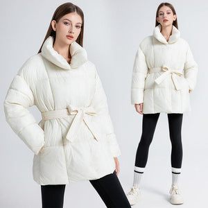 Mid - Length Down Jacket - MRC STORETopMRC STOREFashion Women's Down Jacket Mid Length - Loose Fit for European and American Style - MRC STOREMRC STORECJJK216229610JQBlackL