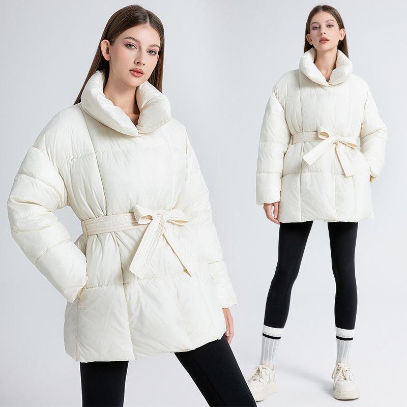 Mid - Length Down Jacket - MRC STORETopMRC STOREFashion Women's Down Jacket Mid Length - Loose Fit for European and American Style - MRC STOREMRC STORECJJK216229610JQBlackL