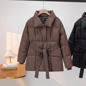 Mid - Length Down Jacket - MRC STORETopMRC STOREFashion Women's Down Jacket Mid Length - Loose Fit for European and American Style - MRC STOREMRC STORECJJK216229602BYBrownL