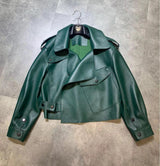 Genuine Sheepskin Leather Short Jacket - MRC STORETopMRC STOREElegant Women's Genuine Leather Jacket - Sheepskin jacket Short for Stylish Commutes - MRC STOREMRC STORECJYD216257909IRGreenL