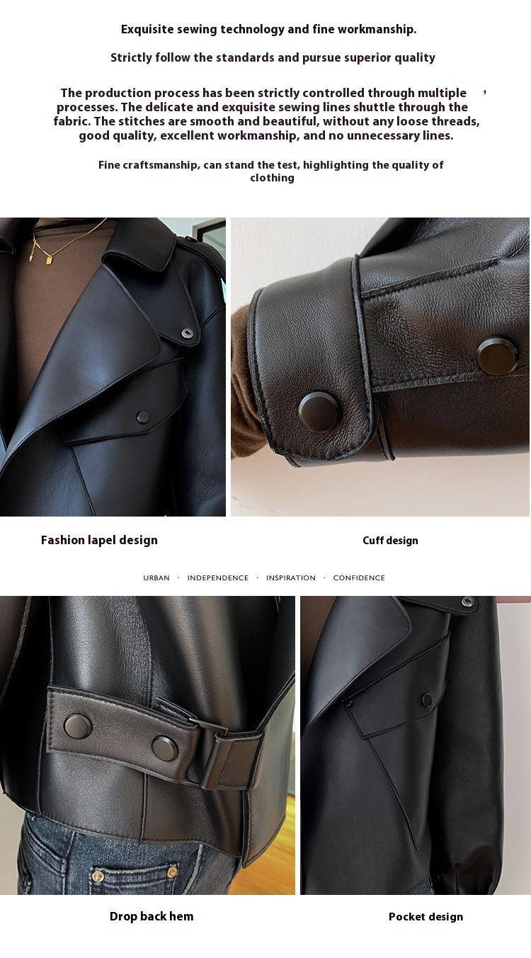 Genuine Sheepskin Leather Short Jacket - MRC STORETopMRC STOREElegant Women's Genuine Leather Jacket - Sheepskin jacket Short for Stylish Commutes - MRC STOREMRC STORECJYD216257909IRGreenL