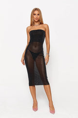 Low - Cut Clean Color Mesh Tube Top Dress - MRC STORETopMRC STORE2024 Women's Low - Cut Clean Color Mesh Tube Top Dress - Black - MRC STOREMRC STORECJLY1779883-Black-LBlackL