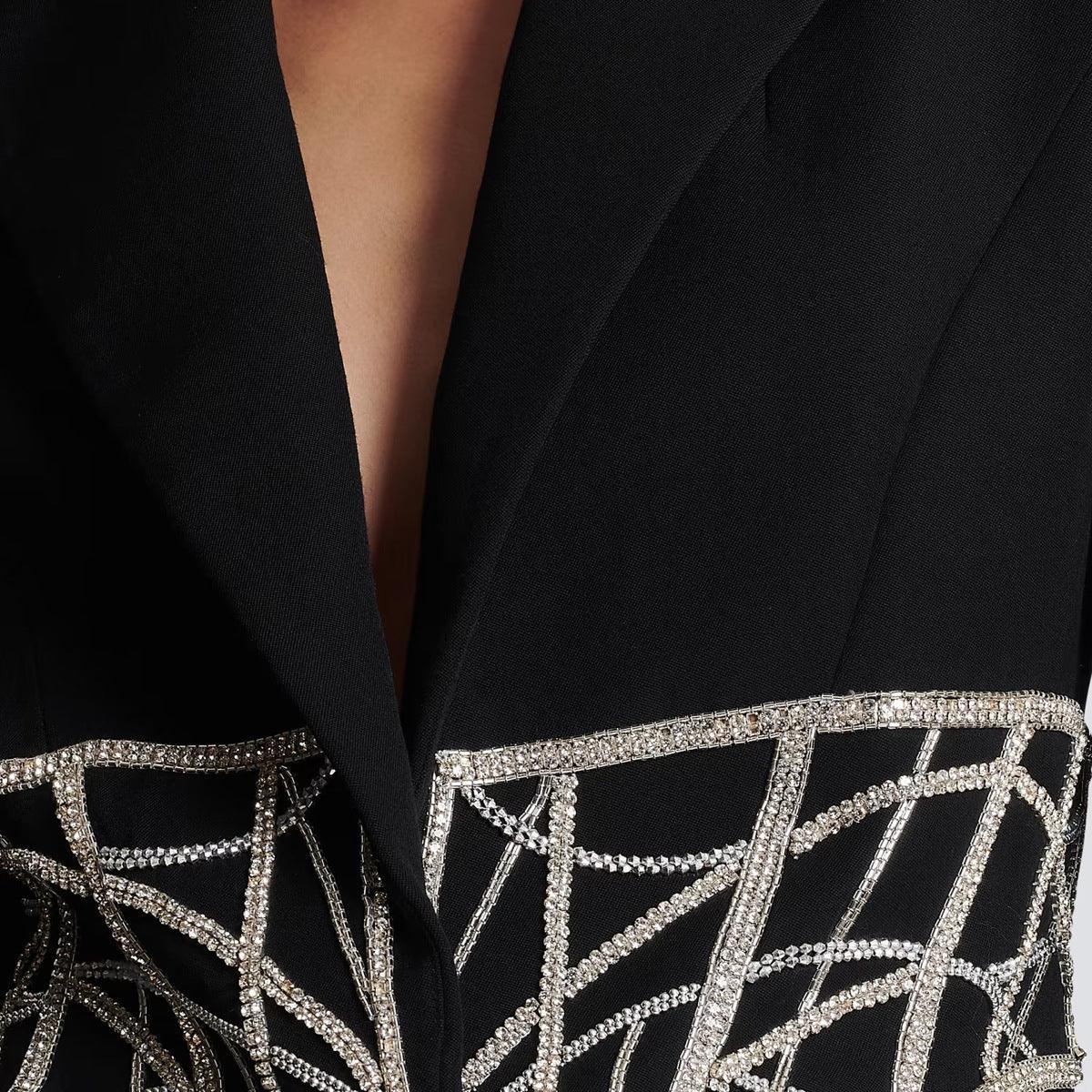 Luxury Beaded Diamond Suit Jacket - MRC STORETopMRC STORELuxury Beaded Diamond Suit JacketMRC STORECJYD212364703CXBlackL