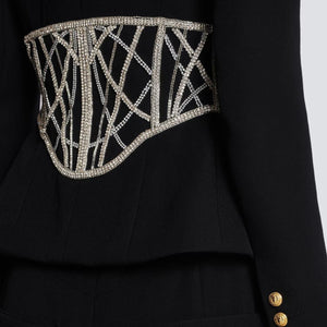 Luxury Beaded Diamond Suit Jacket - MRC STORETopMRC STOREA high - end women's designer suit jacket in black with heavy beaded diamond detailing on the back.MRC STORECJYD212364703CXBlackL