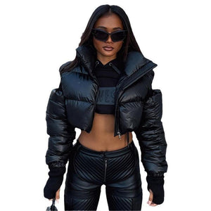 Mechanical Style Off - Shoulder Zipper Cotton Jacket - MRC STOREtopMRC STOREMechanical Style Off - Shoulder Zipper Cotton Jacket - MRC STOREMRC STORECJJK212424103CXBlackL