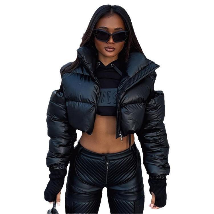 Mechanical Style Off - Shoulder Zipper Cotton Jacket - MRC STOREtopMRC STOREMechanical Style Off - Shoulder Zipper Cotton Jacket - MRC STOREMRC STORECJJK212424103CXBlackL